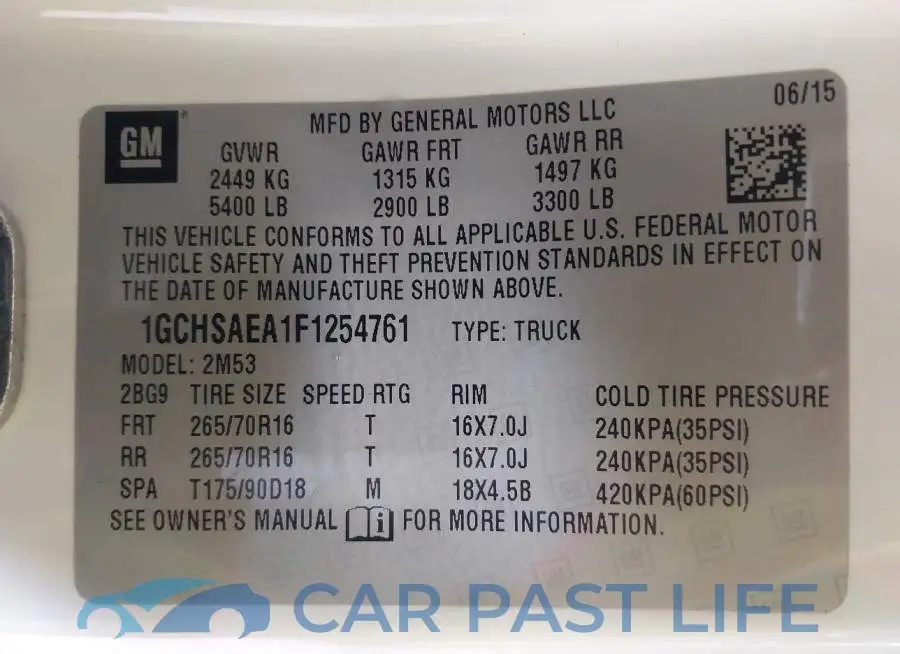 1GCHSAEA1F1254761# 9