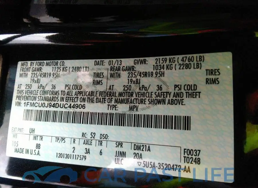 1FMCU0J94DUC44906# 9