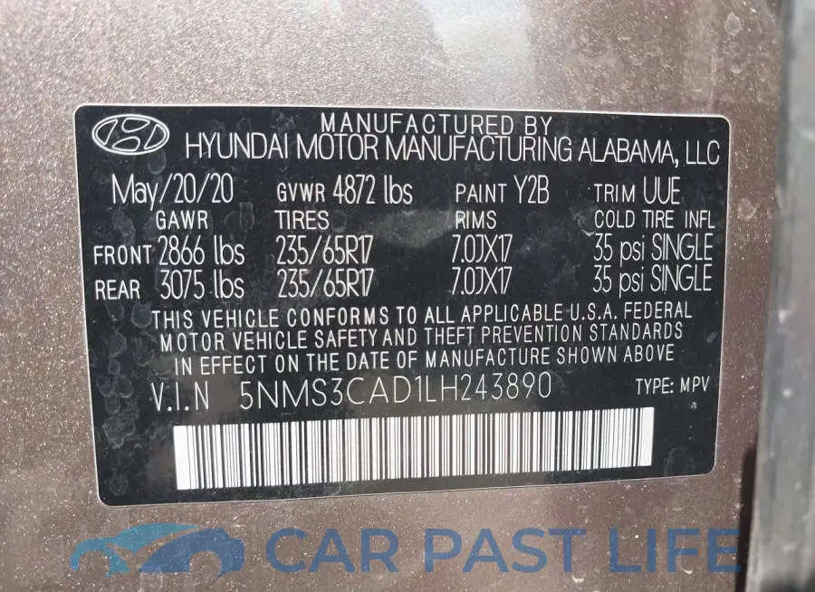 5NMS3CAD1LH243890# 9
