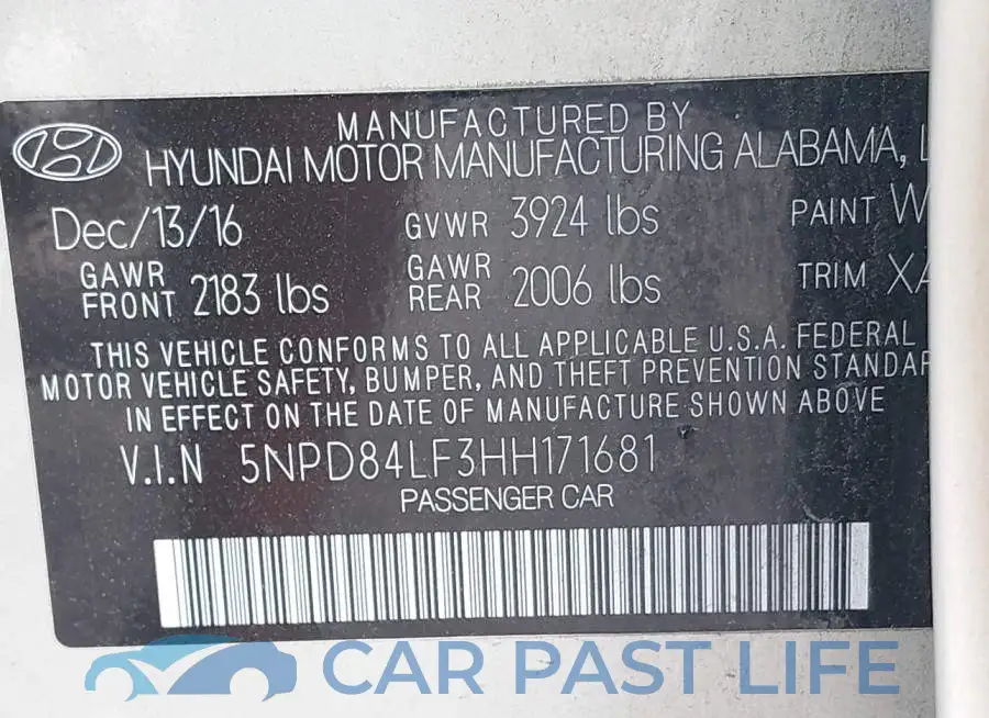 5NPD84LF3HH171681# 9