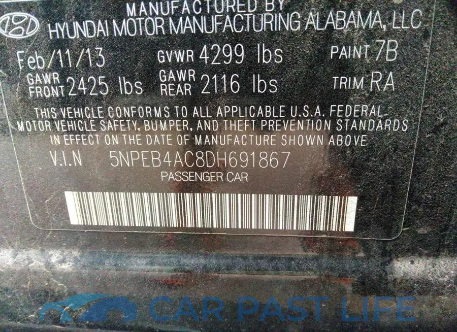 5NPEB4AC8DH691867# 9