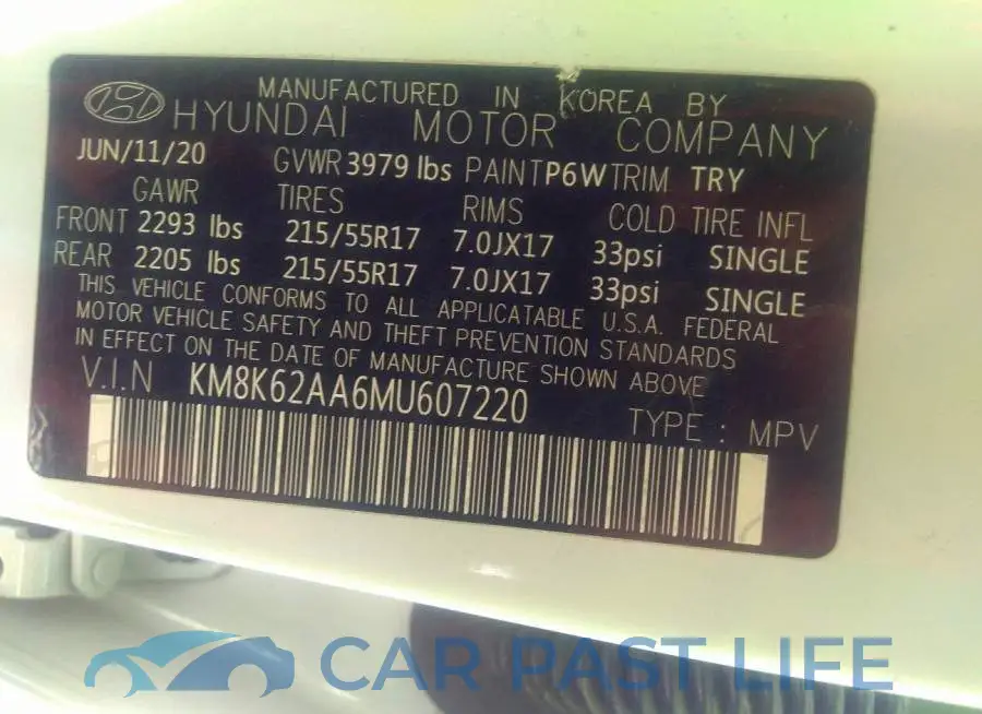 KM8K62AA6MU607220# 9