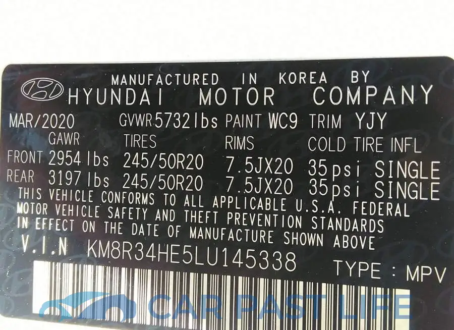 KM8R34HE5LU145338# 9