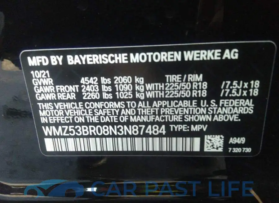 WMZ53BR08N3N87484# 9