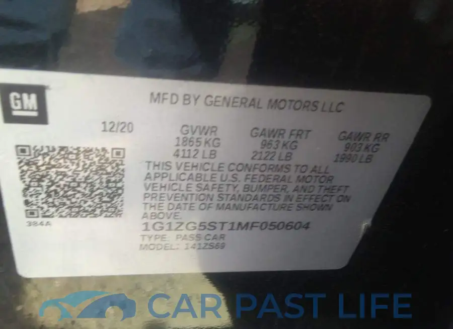 1G1ZG5ST1MF050604# 9