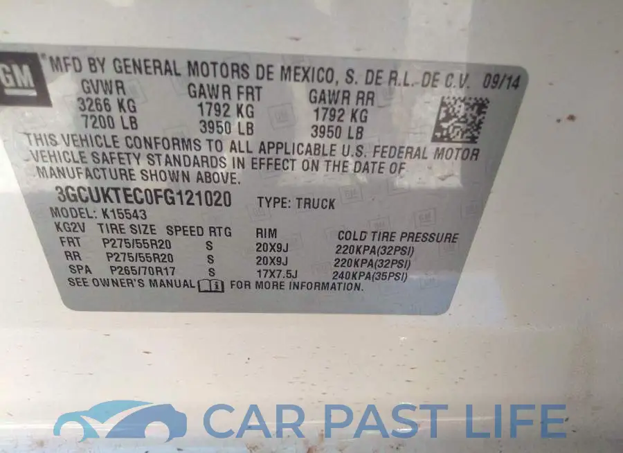 3GCUKTEC0FG121020# 9
