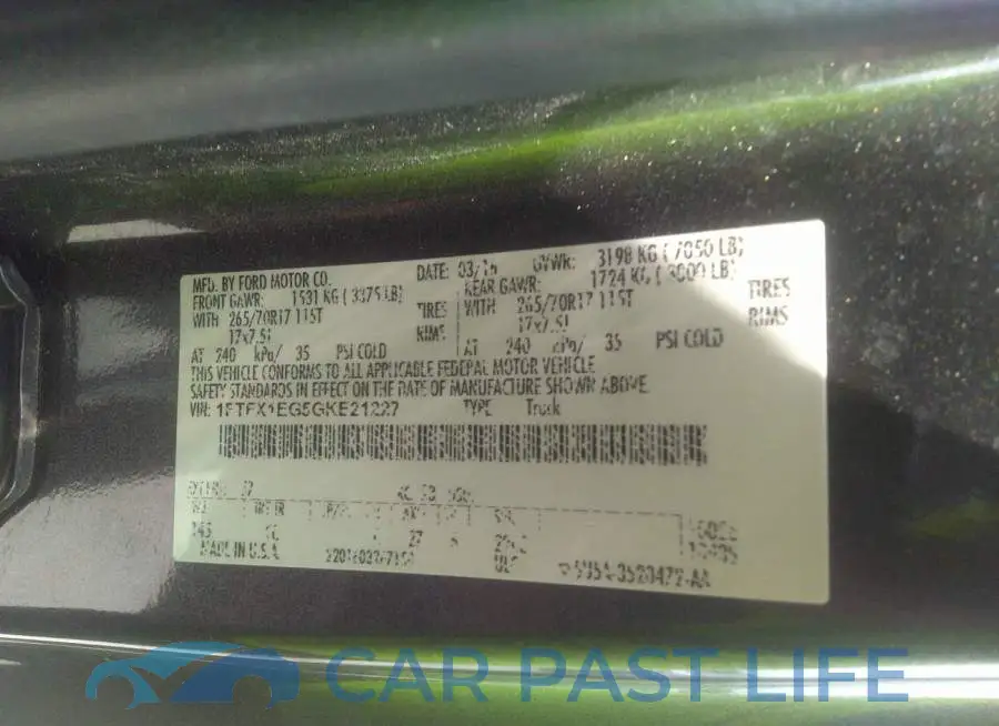 1FTFX1EG5GKE21227# 9