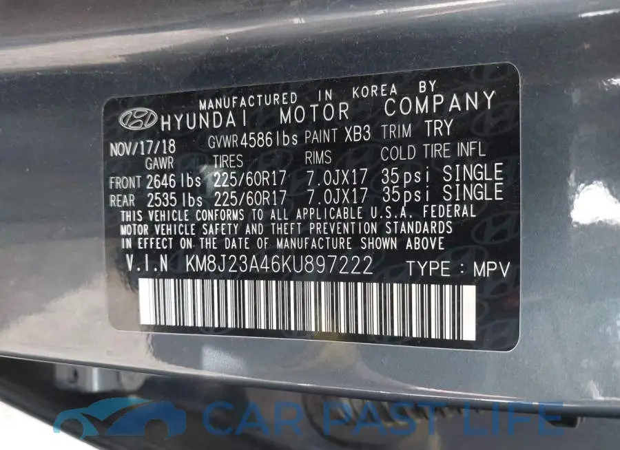 KM8J23A46KU897222# 9