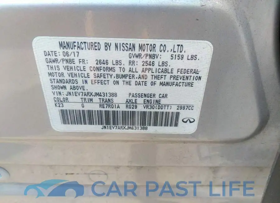 JN1EV7ARXJM431388# 9