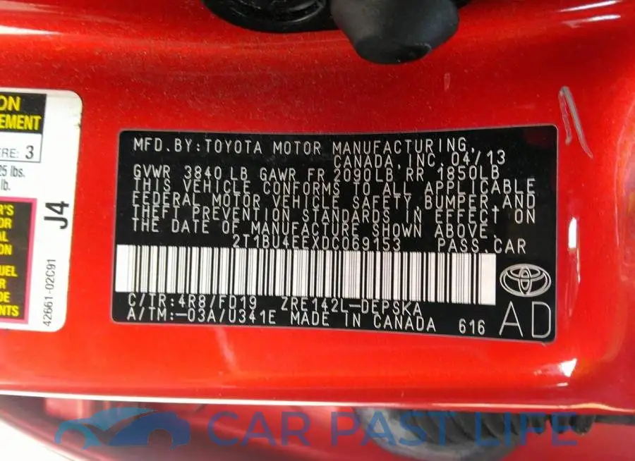 2T1BU4EEXDC069153# 9