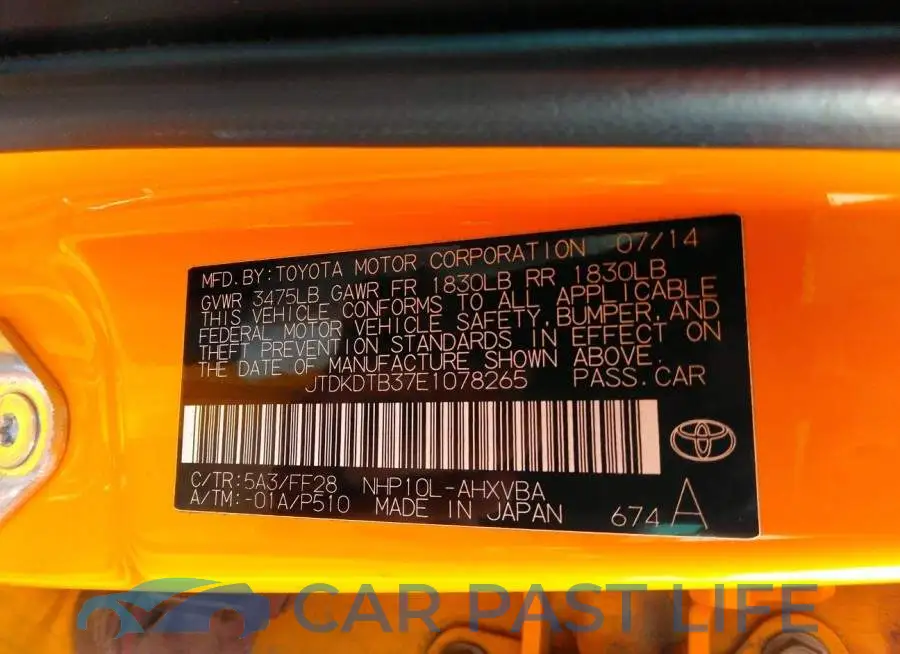 JTDKDTB37E1078265# 9