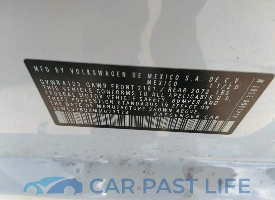 3VWC57BU3MM023778# 9