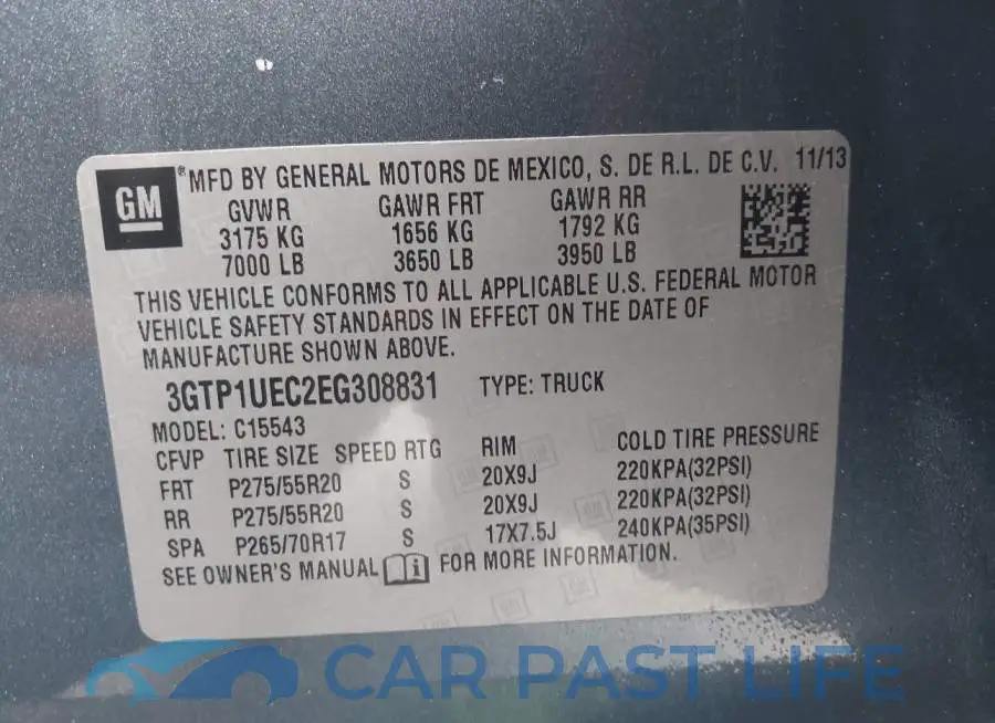 3GTP1UEC2EG308831# 9