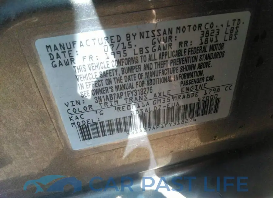 3N1AB7AP1FY318276# 9