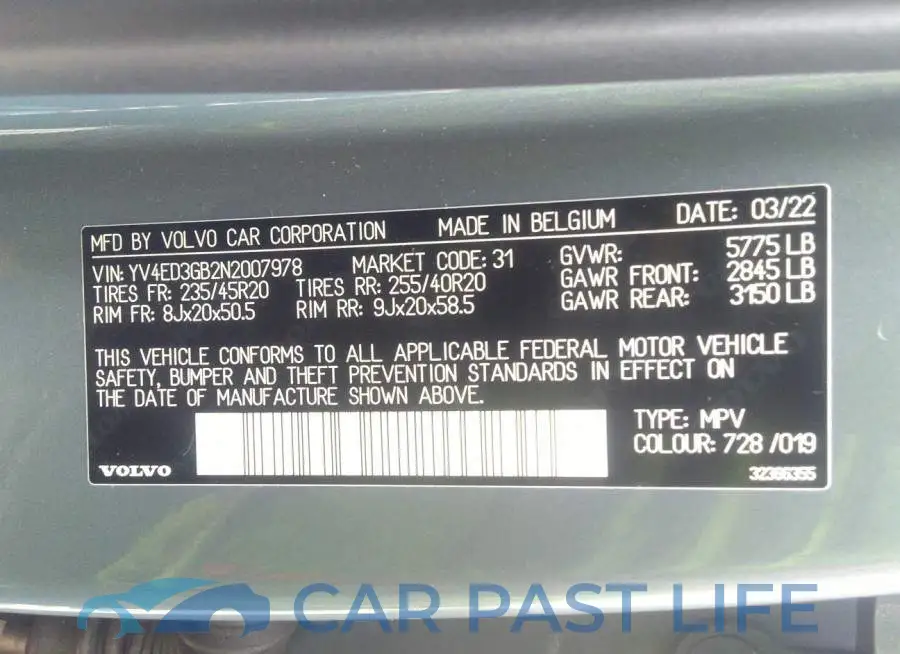 YV4ED3GB2N2007978# 9