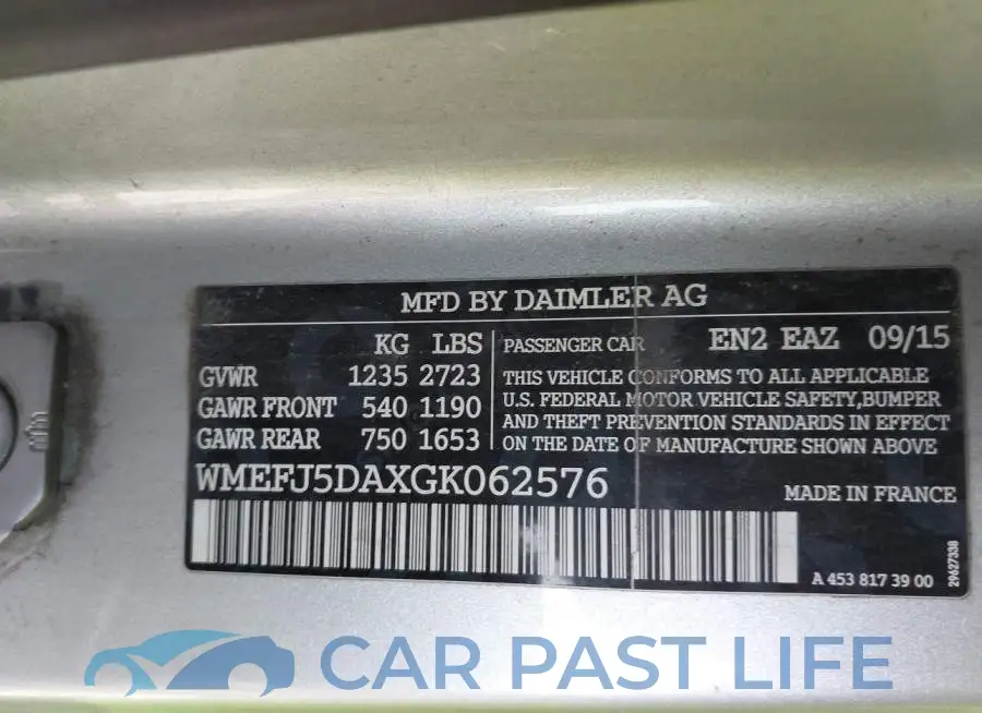WMEFJ5DAXGK062576# 9