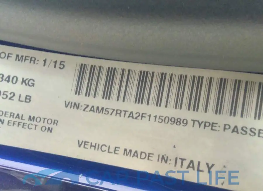 ZAM57RTA2F1150989# 9