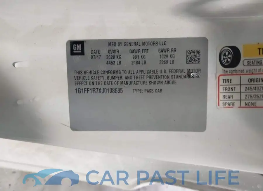 1G1FF1R7XJ0108635# 9