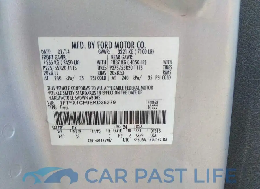 1FTFX1CF9EKD36379# 9