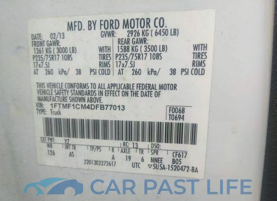 1FTMF1CM4DFB77013# 9
