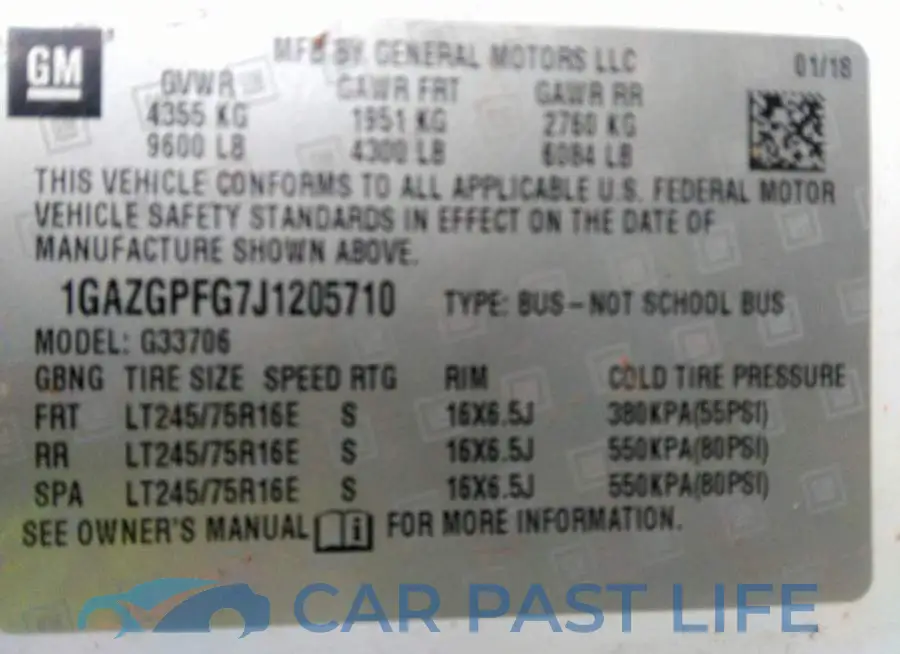 1GAZGPFG7J1205710# 9