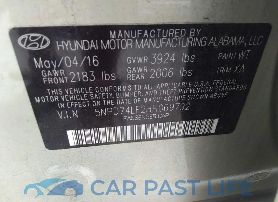 5NPD74LF2HH069792# 9