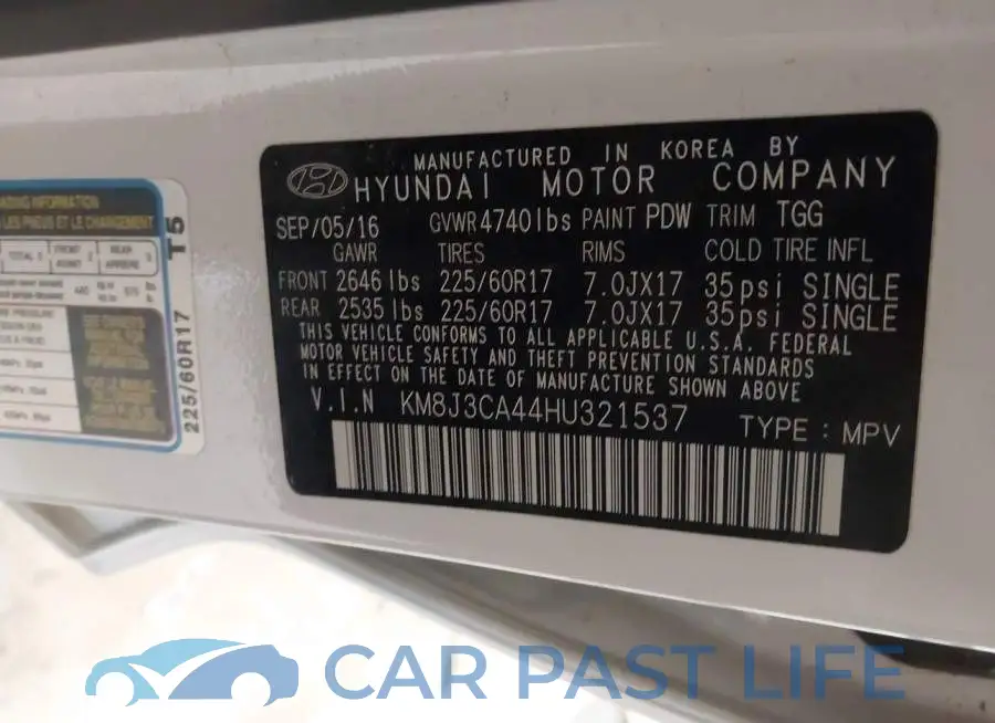 KM8J3CA44HU321537# 9