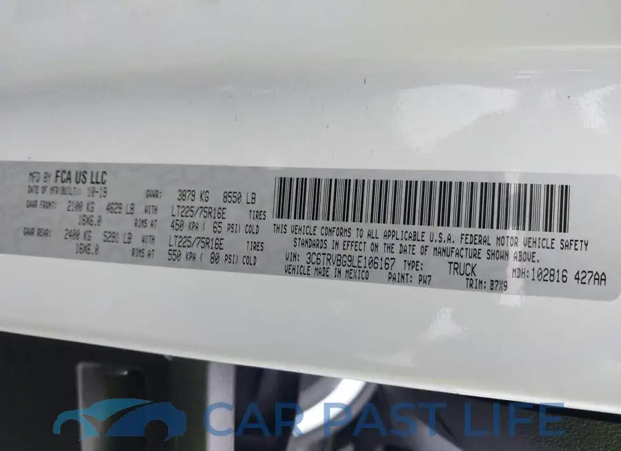 3C6TRVBG9LE106167# 9