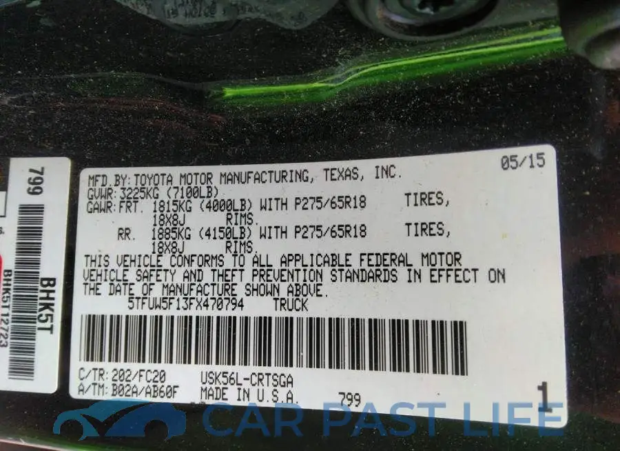 5TFUW5F13FX470794# 9