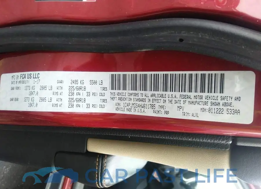 1C4PJMDS4HW611785# 9
