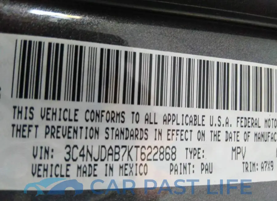 3C4NJDAB7KT622868# 9