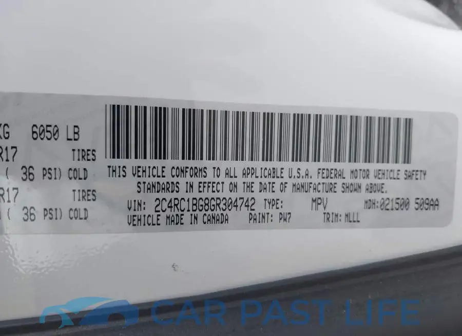 2C4RC1BG8GR304742# 9