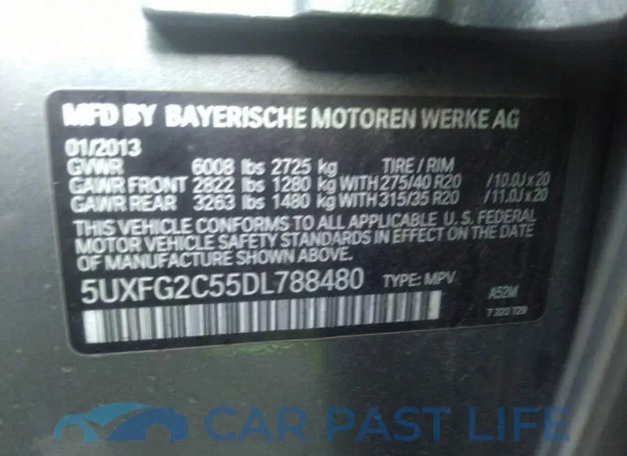 5UXFG2C55DL788480# 9