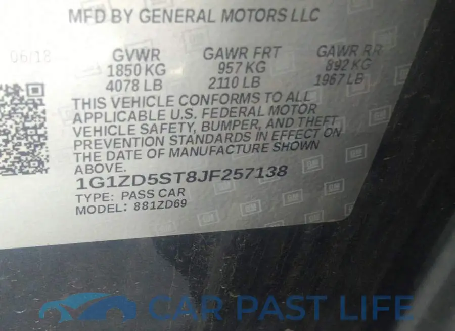1G1ZD5ST8JF257138# 9