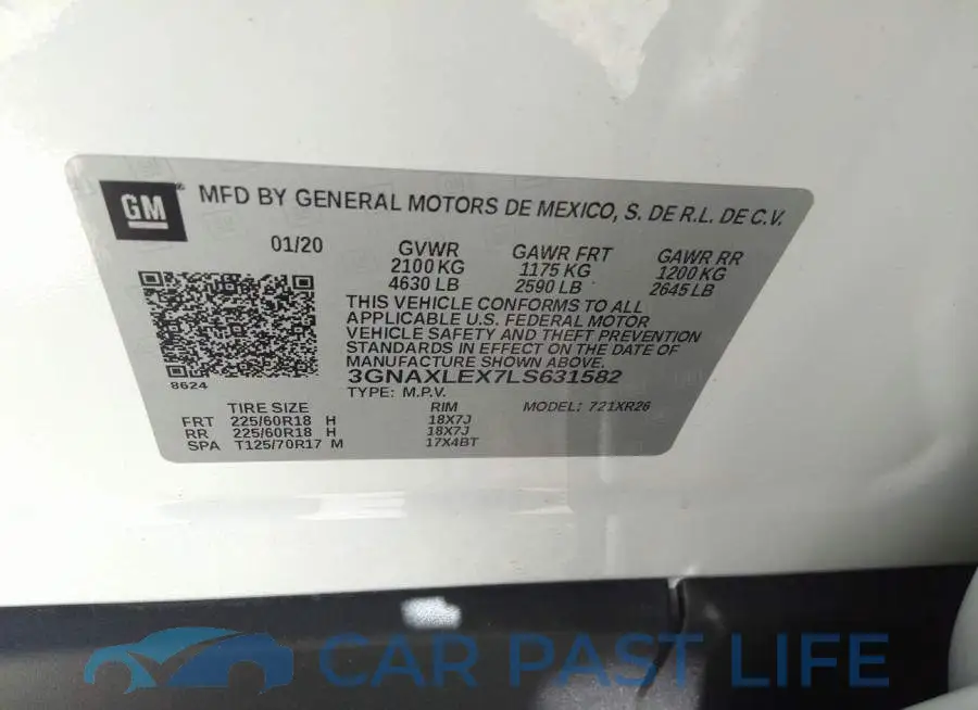 3GNAXLEX7LS631582# 9