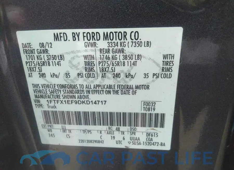 1FTFX1EF9DKD14717# 9