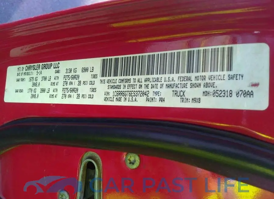 1C6RR6GT6ES372042# 9