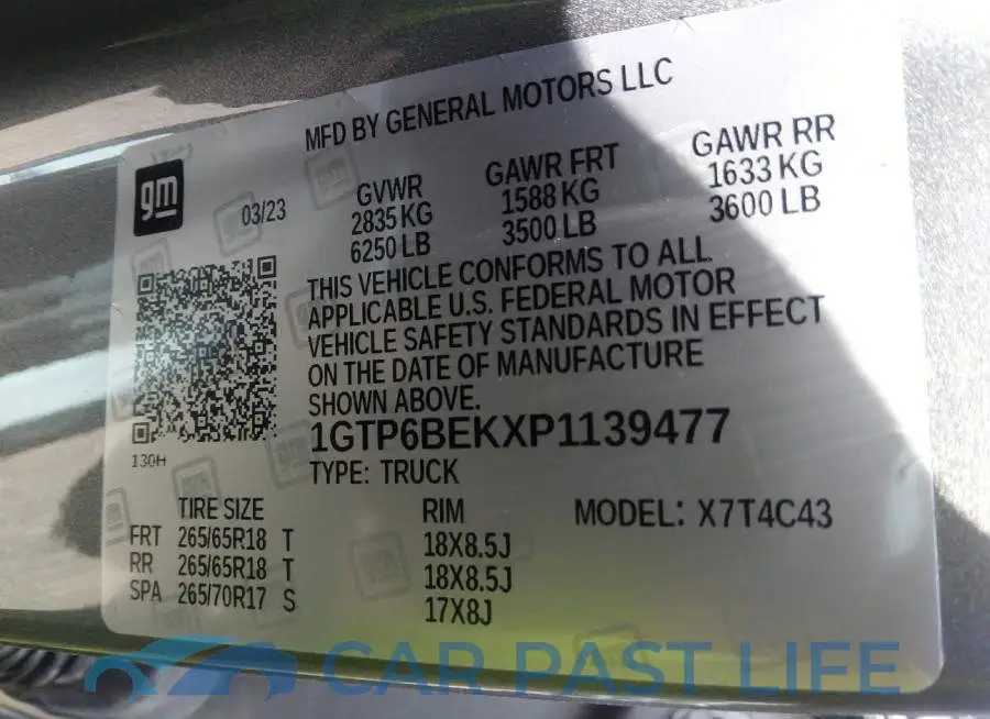 1GTP6BEKXP1139477# 9