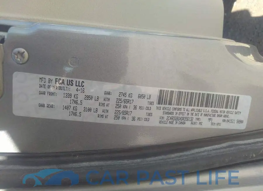 2C4RDGBGXGR356132# 9