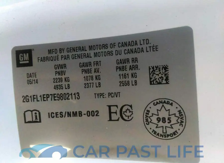 2G1FL1EP7E9802113# 9