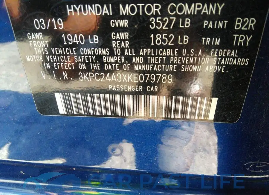 3KPC24A3XKE079789# 9