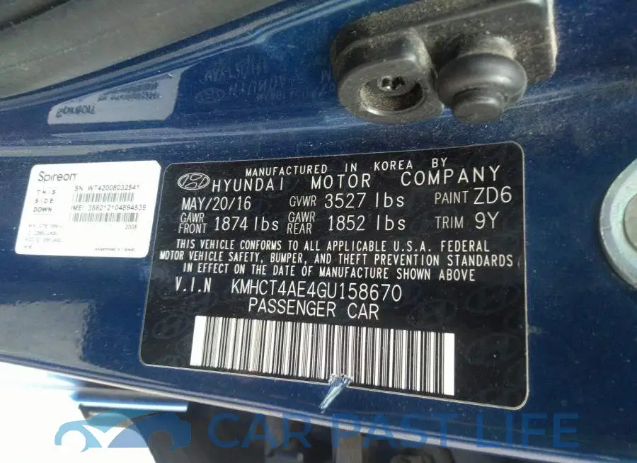 KMHCT4AE4GU158670# 9