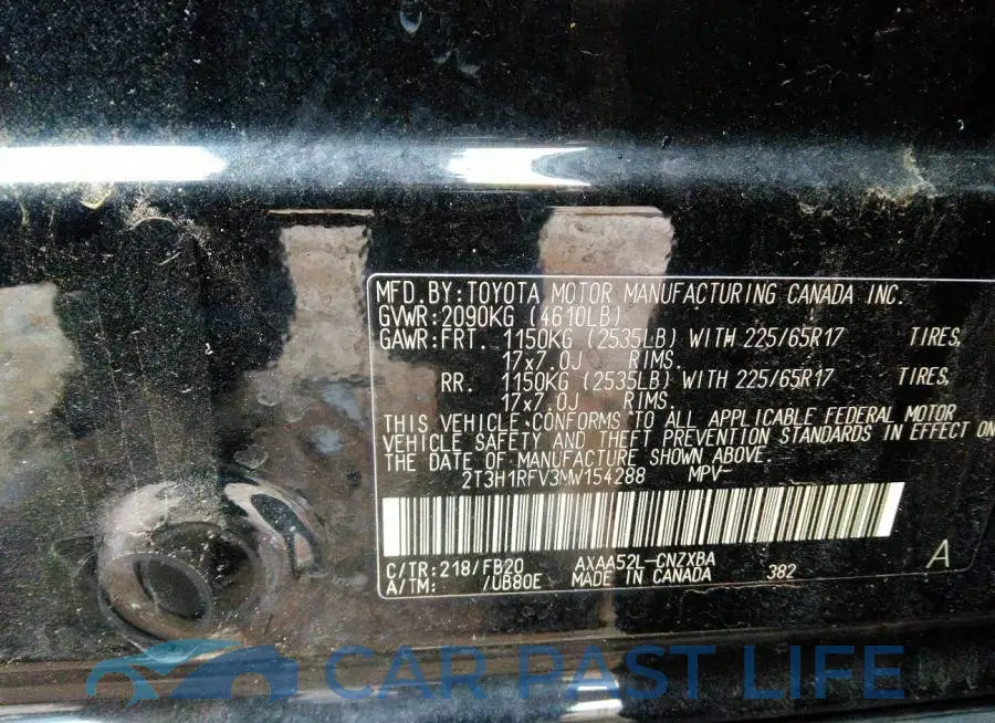 2T3H1RFV3MW154288# 9