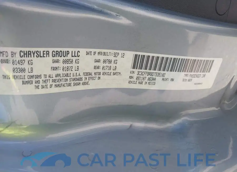 3C3CFFBR8DT535102# 9