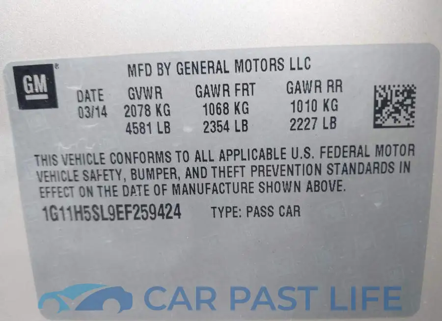 1G11H5SL9EF259424# 9