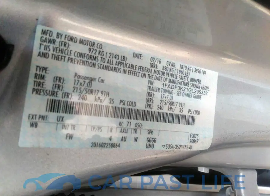 1FADP3K21GL295332# 9