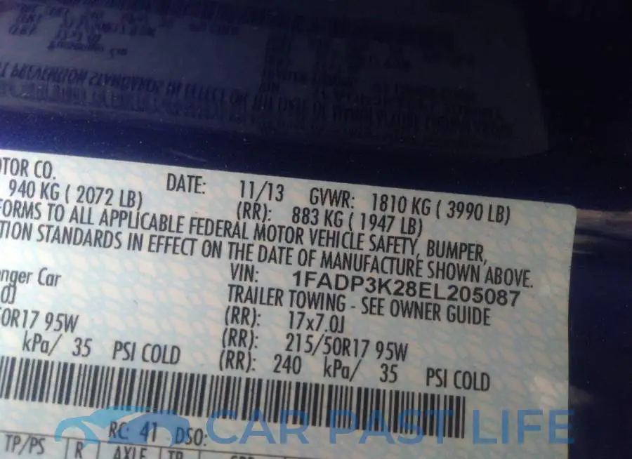 1FADP3K28EL205087# 9