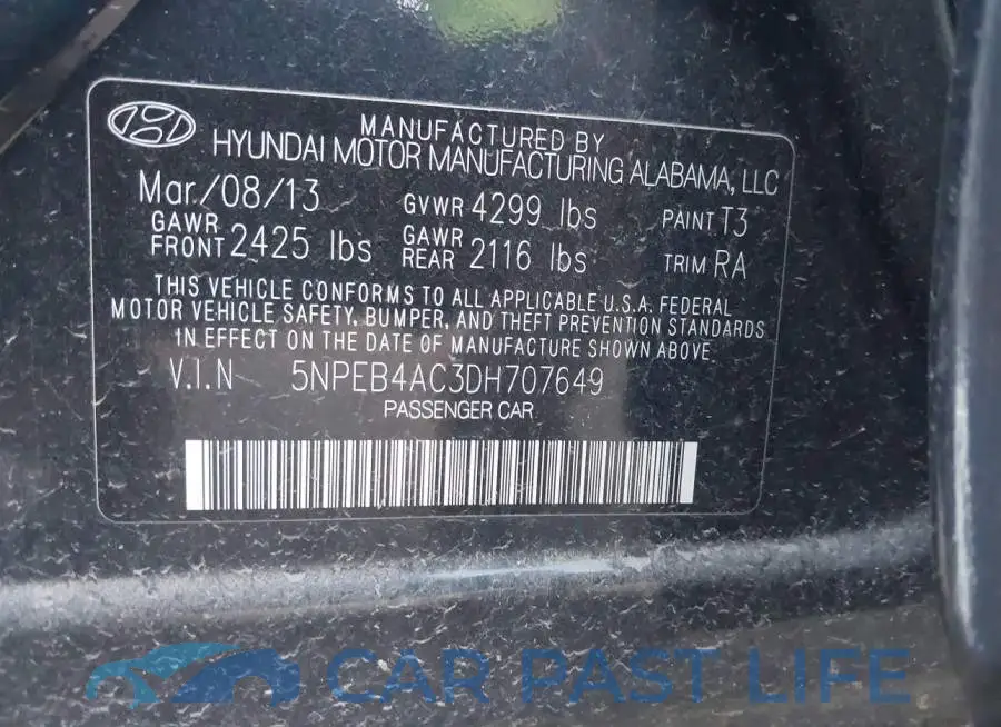 5NPEB4AC3DH707649# 9