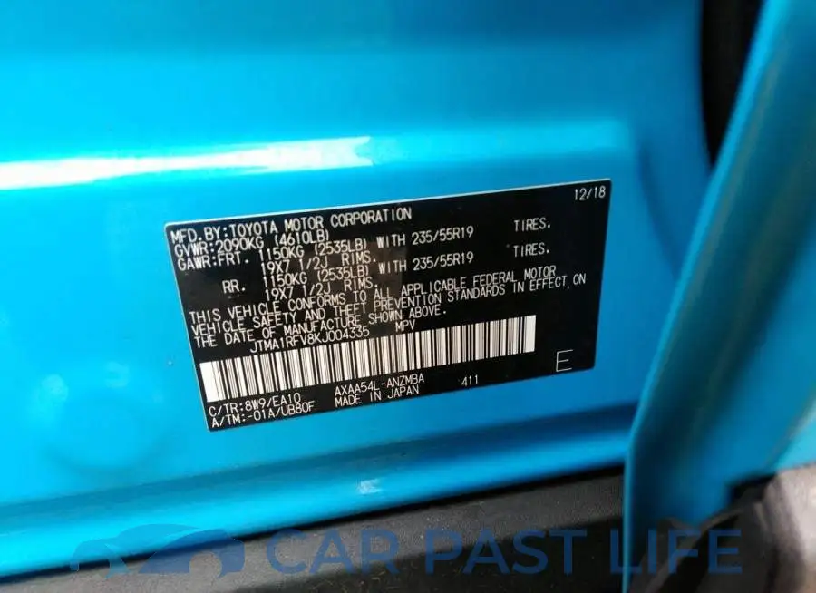 JTMA1RFV8KJ004335# 9
