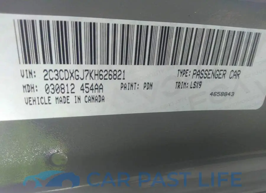 2C3CDXGJ7KH626821# 9